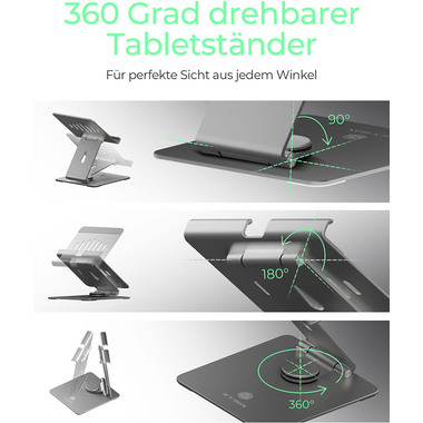 ICY BOX Rotatable and adjustable IB-TH200-R tablet stand silver