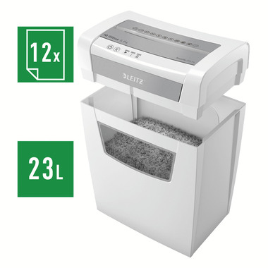 LEITZ Aktenvernichter IQ Office 8099-00-00 P4, 12 Blatt sehr leise