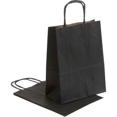 NEUTRAL Tragtaschen Allegra schwarz SDF16-798 Kraft,110g, 16x8x21cm 25 Stk.