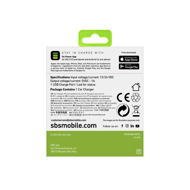 Mini-chargeur de voiture avec port USB