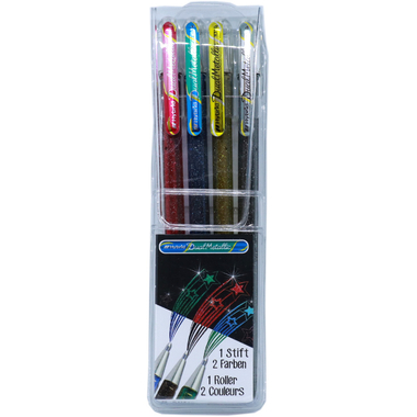 PENTEL Roller Hybrid Dual Metallic K110D-4X 4 Farben 1.0mm