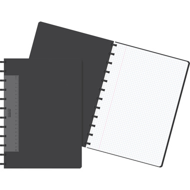 ADOC Quaderno A4 6099.740 quadrettato nero
