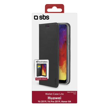 Etui avec poches de rangement pour Huawei Y6 2019, Honor 8A