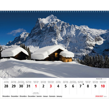 NOVOS Tischkalender Die Heimat 2026 507005 1M/1S ML 19.2x22.5cm