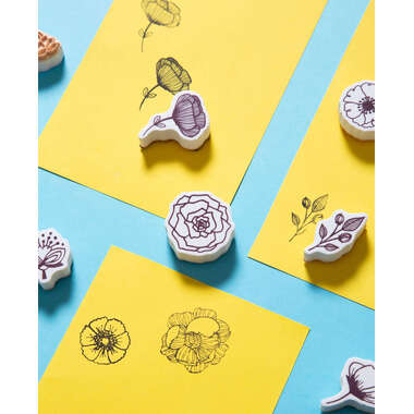 I AM CREATIVE Set de tampons 4093.04 Flowers 31 pièces