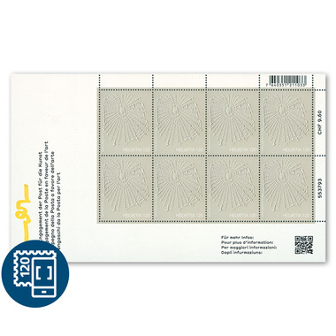 Briefmarken CHF 1.20 «Le invisibili», Kleinbogen mit 8 Marken Bogen «Kunstengagement der Post», gummiert, ungestempelt
