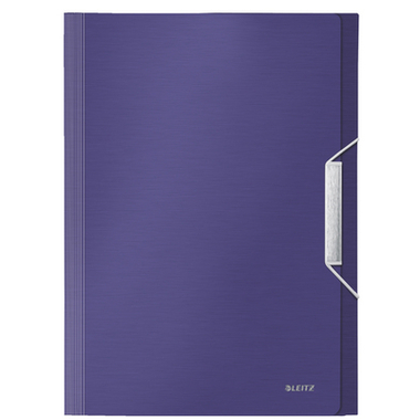 LEITZ Dossier de coll. Style PP A4 39570069 Bleu Titane 6 comp.200 flls.