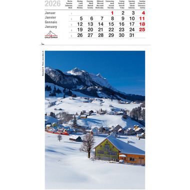 CALENDARIA Calendario 2026 9783036205373 Helvetia ML 16.5x23cm