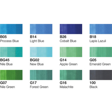 COPIC Marker Classic 20075703 Environment, 12 pcs.