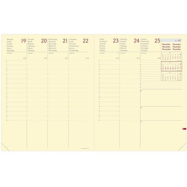 QUO-VADIS Agenda Silk Pres.Prest. 2026 287406Q 1W/2S grün ML 21x27cm