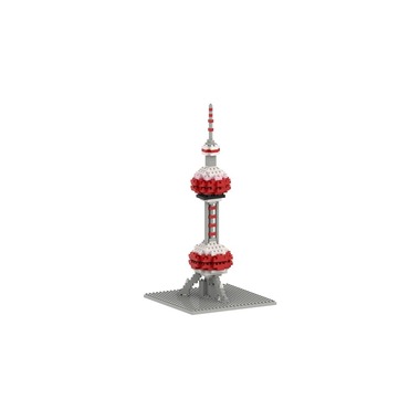 BRIXIES building block model Pearl of Orient Tower made of 312 building blocks