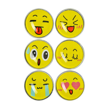 I AM CREATIVE Aimant Smiley Let`s Organize 4035.64 Verre, 30mm 6 pièces