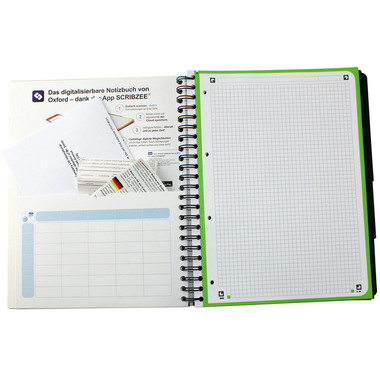 OXFORD European Book, Whiteboard A4+ 400132983 kariert, braun 120 Blatt