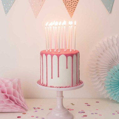 RICO DESIGN Candeline di compleanno 12cm 81004.01.08 pastello 24 pezzi