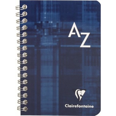 CLAIREFONTAINE Taccuino spirale ass. 9,5x14cm 68599 5mm, A-Z 50 fogli