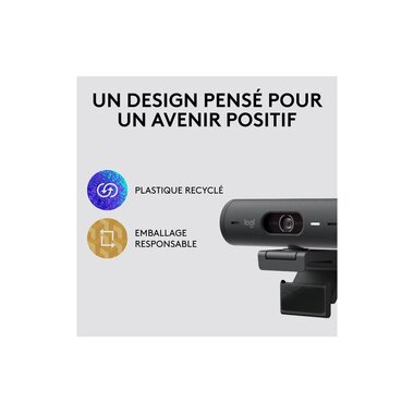 Logitech Webcam Brio 500 Grafite