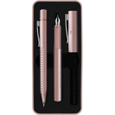 FABER-CASTELL Set Grip 2011 M 201539 pale rose, penna sfera/stilo.