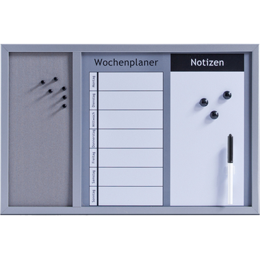 ZELLER Kombitafel 3in1 60x40 cm 11553 grau