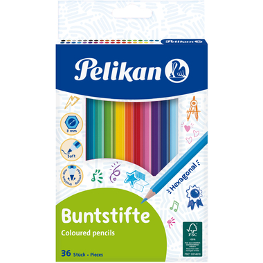 PELIKAN Buntstifte sechseckig 700139 36 Farben