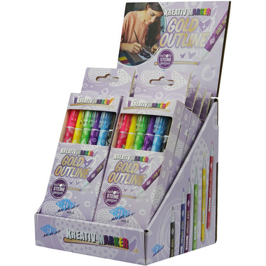 WEDO Marker Gold + Outliner 1-2mm 252700699 Set 6 Stück