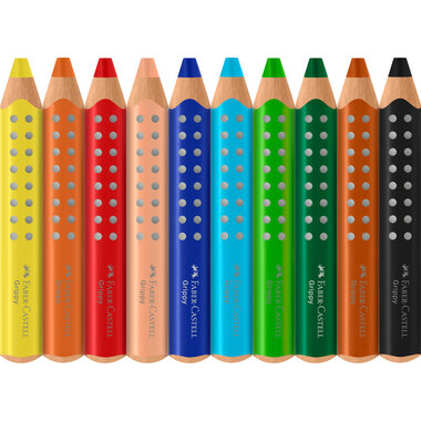 FABER-CASTELL Farbstifte Grippy 110624 10 Farben