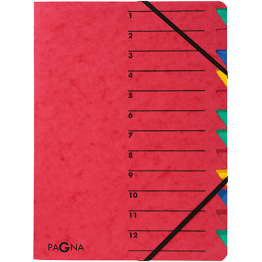 PAGNA Fächermappe EASY A4 24131-01 rot 12 Fächer