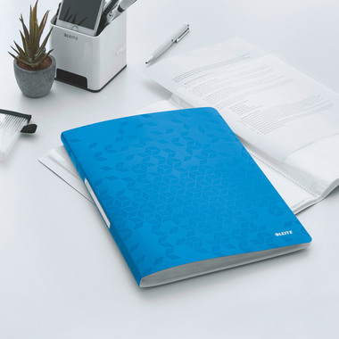 LEITZ Sichtbuch WOW PP A4 46320036 blau 40 Taschen