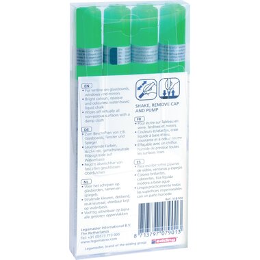 LEGAMASTER Glassboard Marker 7-118104 grün 4 Stück