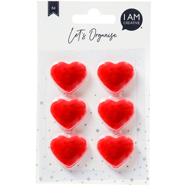I AM CREATIVE Magnet Herz Let`s Organize 4035.49 rot, stark 6 Stück