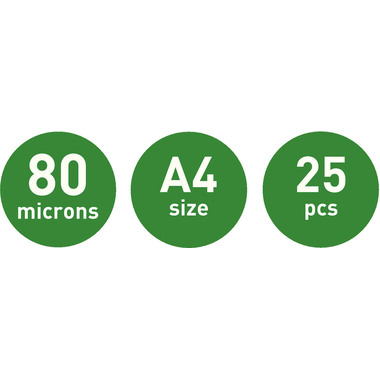LEITZ Pelicole per laminazione A4 16917 lucido, 80my 25 pezzi
