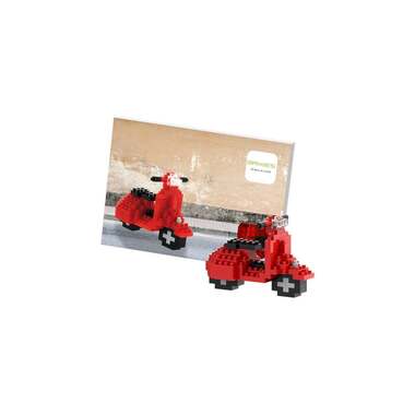 BRIXIES Bausteinmodell Motorroller aus 101 Bausteinen