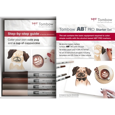 TOMBOW Starter Set ABT PRO ABTP-4P-MARK Bloc A5 Bristol