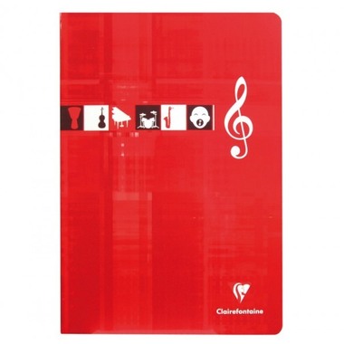 CLAIREFONTAINE Cahier musique A4 3114 blanc 24 feuilles