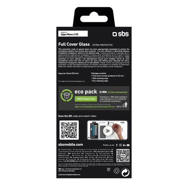 Film de protection en verre trempé pour Oppo Reno 6 5G