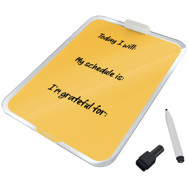 LEITZ Glass Noteboard Cosy 3947-00-19 jaune 33x25x7.5cm