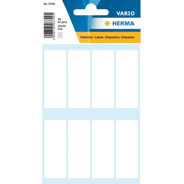 HERMA Etiquettes 20x50mm 3749 blanc 56 pcs.