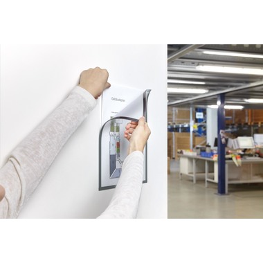 MAGNETOPLAN Cornice calamita magnetofix A4 1130301 grey 5 pezzi