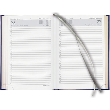 BIELLA Geschäftsagenda Executive 2026 806510050026U 1T/1S blau ML 14.5x20.5cm