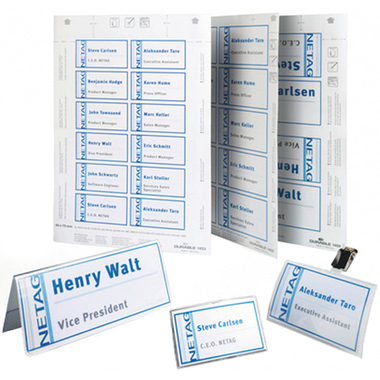 DURABLE Etiketten Badgemaker 146002 weiss, 61/122x210mm 20Bl./1St.