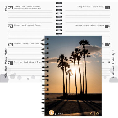 BIELLA Schüleragenda Palms 26/27 806537840027U 1W/2S 14.5x20.5cm