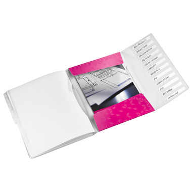 LEITZ Ordnungsmappe WOW PP A4 46340023 pink 12-teilig