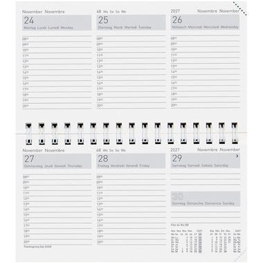 BIELLA Agenda Terminet Wire-O 2027 831778000027U 1S/2P Rechange ML 15.3x8.5cm