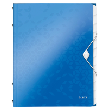 LEITZ Ordnungsmappe WOW PP A4 46340036 blau 12-teilig