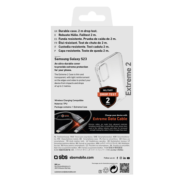 Coque Extreme pour Samsung Galaxy S23, avec test de chute de 2 mètres