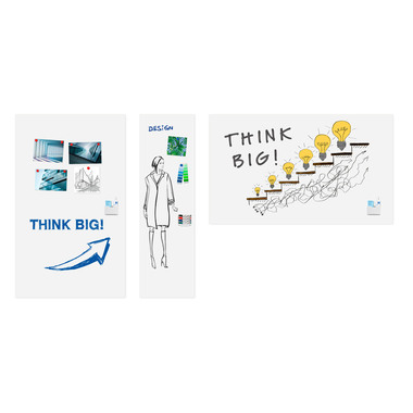 LEGAMASTER Whiteboard 200x119.5x3.2cm 7-106112 Wall-UP Stahl emailliert
