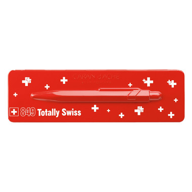 CARAN D'ACHE Kugelschreiber Totally Swiss 849.053 rot/weiss, mit Metalletui