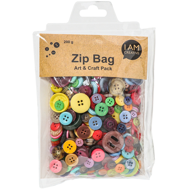 I AM CREATIVE Knöpfe Set 200g 4010.12 assortiert