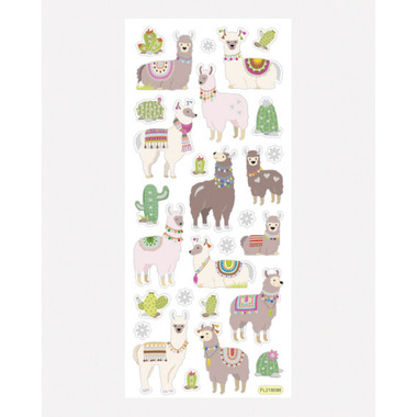 FOLIA Glitzer-Sticker 1414 Exotic 5 Blatt/128 Stück