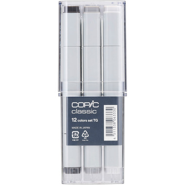 COPIC Marker Classic 20075153 Grau-Set TG, 12 Stück
