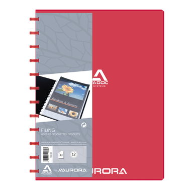 ADOC Sichtbuch Standard A4 5832.300 bordeaux 30 Taschen